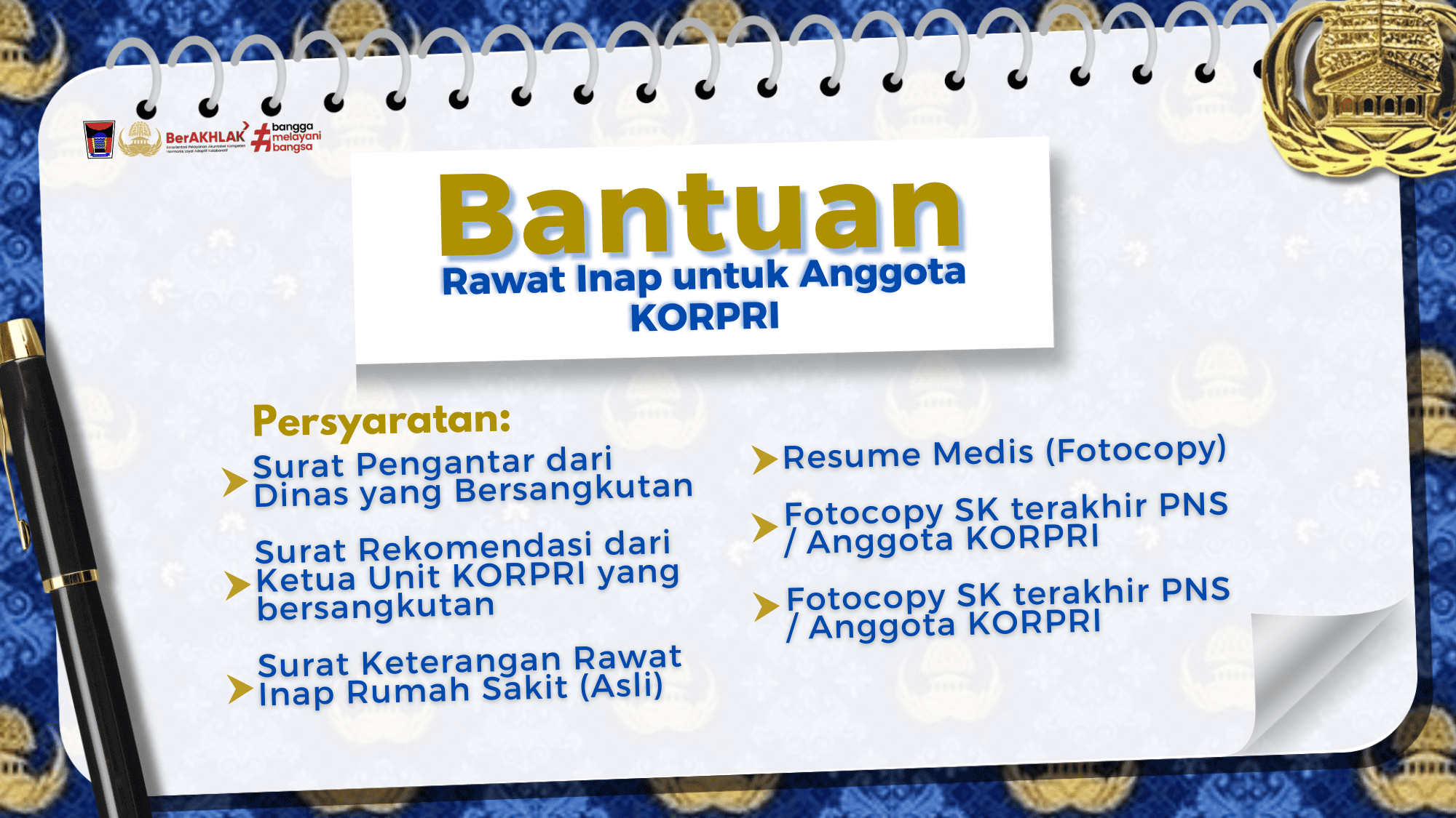 Bantuan Rawat Inap Untuk Anggota KORPRI